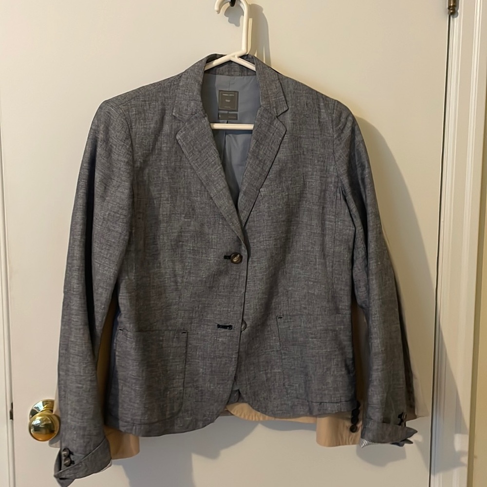 Gap chambray blazer jacket 6